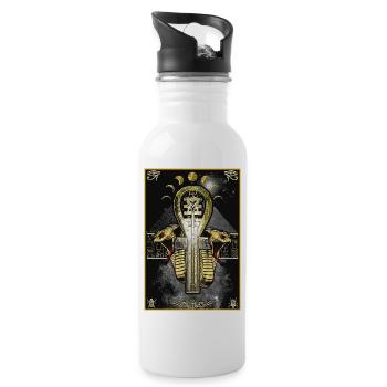 Ancient Night - Water bottle with straw - white - Right