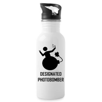 Designated Photobomber - Water bottle with straw - white - Right