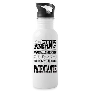 Am Anfang PATENTANTE - Trinkflasche mit integriertem Trinkhalm - Weiß - Rechts