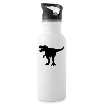 Dinosaur gift - Water bottle with straw - white - Right