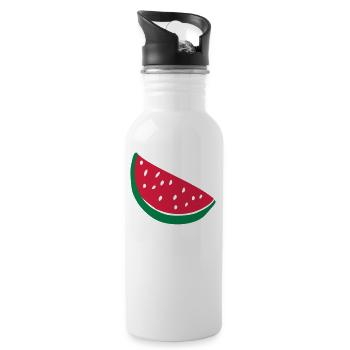 Melone - Trinkflasche mit integriertem Trinkhalm - Weiß - Rechts