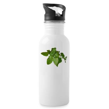 herb rosemary parsley thyme dill oregano - Water bottle with straw - white - Right