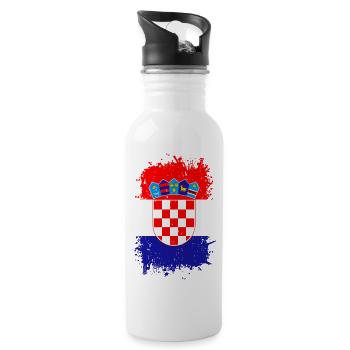 Croatia - Water bottle with straw - white - Right