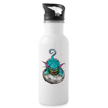 SPACE CAT - Trinkflasche mit integriertem Trinkhalm - Weiß - Rechts