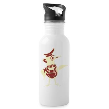 Minol Pirol - Trinkflasche mit integriertem Trinkhalm - Weiß - Rechts
