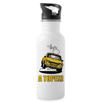 Ein TOPE - Trinkflasche mit integriertem Trinkhalm - Weiß - Rechts