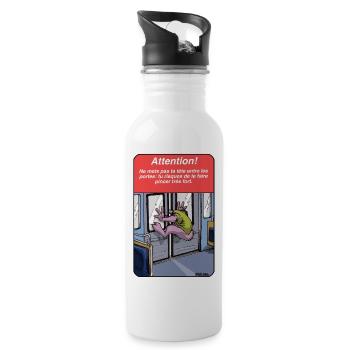 Defectuous Product.001 - Gourde avec paille intégrée - blanc - Droite