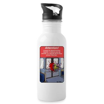 Defectuous Product.003 - Gourde avec paille intégrée - blanc - Droite