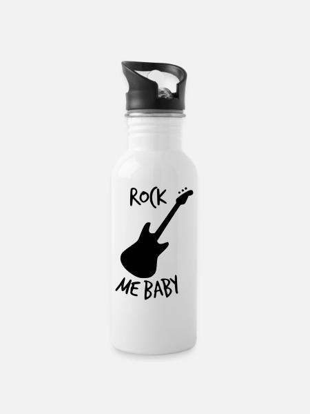 ROCK ME BABY - Gourde avec paille intégrée - blanc