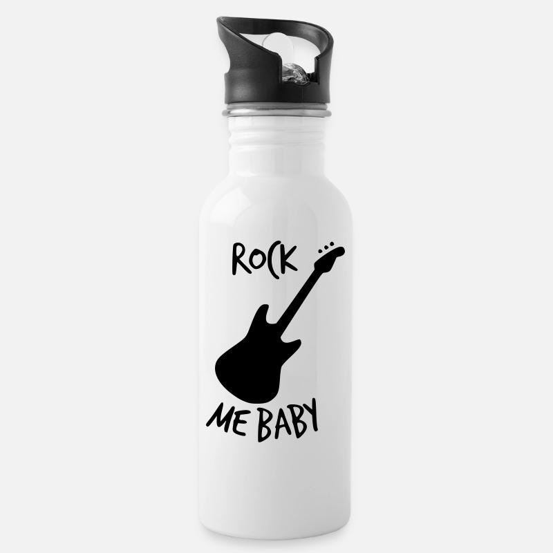 ROCK ME BABY - Trinkflasche mit integriertem Trinkhalm - Weiß