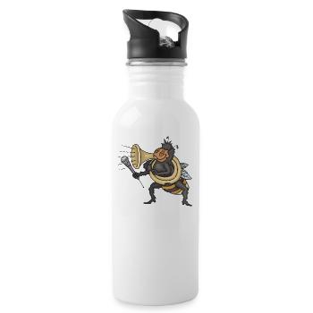 abeille - Gourde avec paille intégrée - blanc - Droite