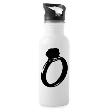 diamond_ring - Trinkflasche mit integriertem Trinkhalm - Weiß - Rechts