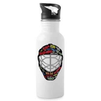 Ice hockey, goalie mask, mask - Water bottle with straw - white - Right