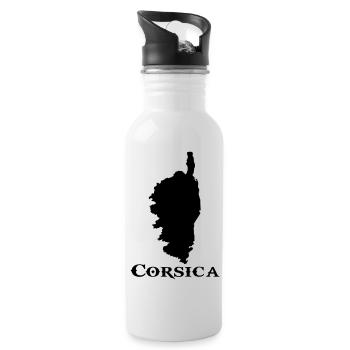 corsica Korsika - Trinkflasche mit integriertem Trinkhalm - Weiß - Rechts