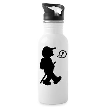 hiking - Water bottle with straw - white - Right