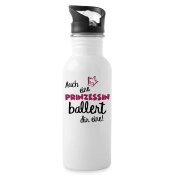 A princess barks saying Funny Naughty Crown - Water bottle with straw - white - Right