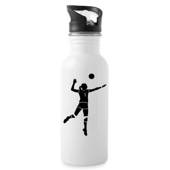 volleyball - Gourde avec paille intégrée - blanc - Droite