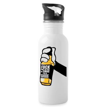Hand Fuck Swag - Gourde avec paille intégrée - blanc - Droite