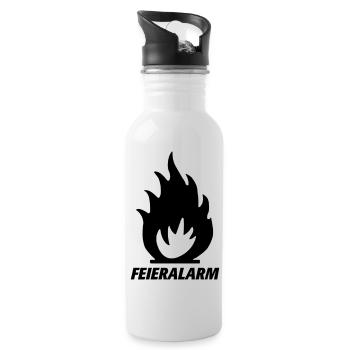 Feieralarm - Trinkflasche mit integriertem Trinkhalm - Weiß - Rechts