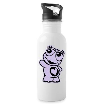 Turtle - Trinkflasche mit integriertem Trinkhalm - Weiß - Rechts