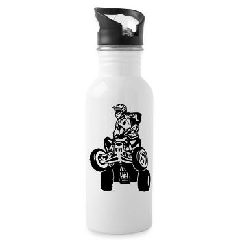 quad - Trinkflasche mit integriertem Trinkhalm - Weiß - Rechts