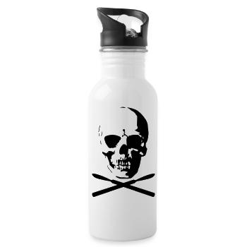Chirurg - Trinkflasche mit integriertem Trinkhalm - Weiß - Rechts
