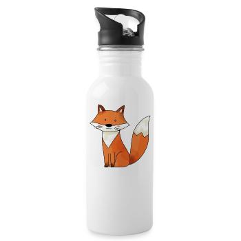 Sweet fox - Water bottle with straw - white - Right