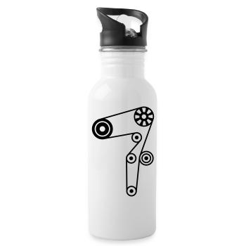 belt_of_the_distribution_of_the_engine_c1 - Water bottle with straw - white - Right