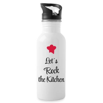 cooking - Water bottle with straw - white - Right