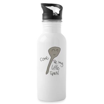 Come be my little Spoon - Trinkflasche mit integriertem Trinkhalm - Weiß - Rechts