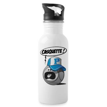 Casquette pétanque - Gourde avec paille intégrée - blanc - Droite