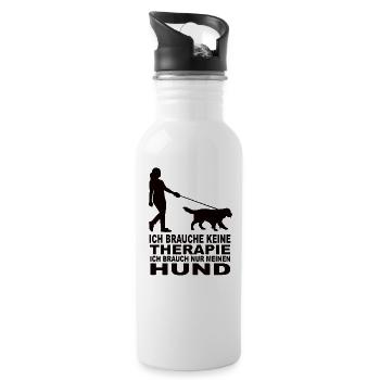 Labrador - Trinkflasche mit integriertem Trinkhalm - Weiß - Rechts
