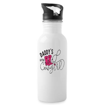 cowboy - Water bottle with straw - white - Right