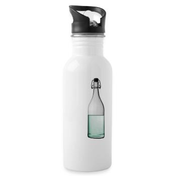 Water bottle bottle cork - Water bottle with straw - white - Right