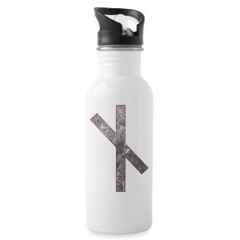 Rune Naudiz N - Water bottle with straw - white - Right