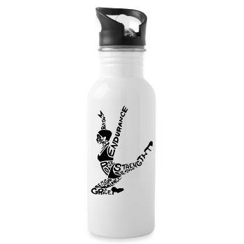 gym - Water bottle with straw - white - Right