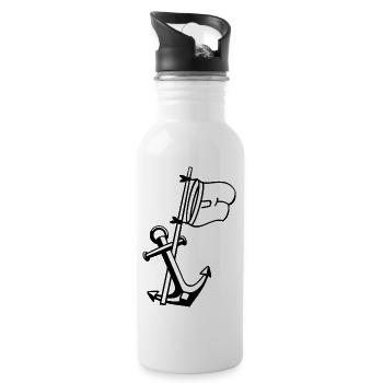 CAPITAINE VOILE VOILE BATEAU ANCRAGE NUDISTE - Gourde avec paille intégrée - blanc - Droite