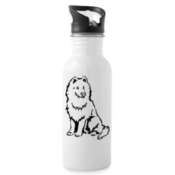 Samojede - Trinkflasche mit integriertem Trinkhalm - Weiß - Rechts