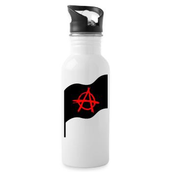 Anarchy - Trinkflasche mit integriertem Trinkhalm - Weiß - Rechts
