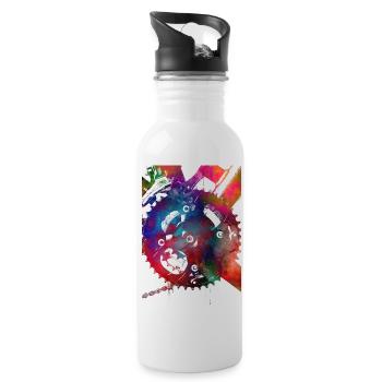 Cycling Bike sport article #cycling #sport #biking - Water bottle with straw - white - Right
