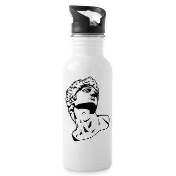 David sculpture/statue white - Water bottle with straw - white - Right