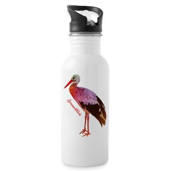 Storch - Spreewaldliebe - Gourde avec paille intégrée - blanc - Droite