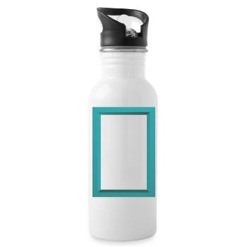 Bilderrahmen - Trinkflasche mit integriertem Trinkhalm - Weiß - Rechts