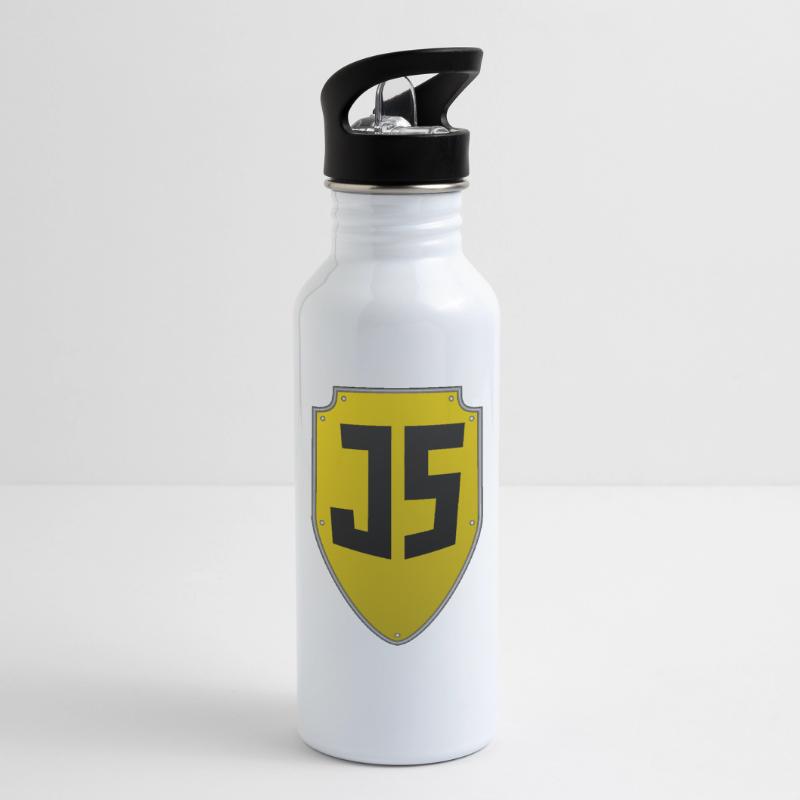JavaScript-Schild Trinkflasche mit integriertem Trinkhalm
