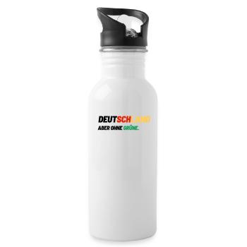 Deutschland Politik Konservativ wahl grün demo - Trinkflasche mit integriertem Trinkhalm - Weiß - Rechts