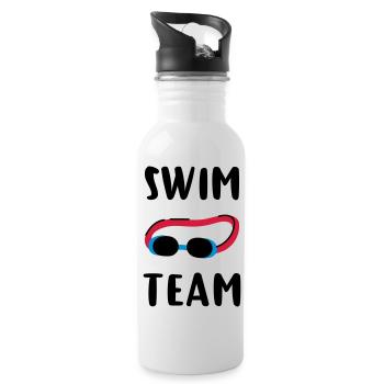 Equipe de Natation - Gourde avec paille intégrée - blanc - Droite