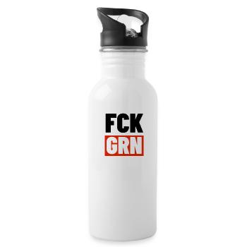Politik Grüne Demo meinungsfreiheit freiheit - Trinkflasche mit integriertem Trinkhalm - Weiß - Rechts