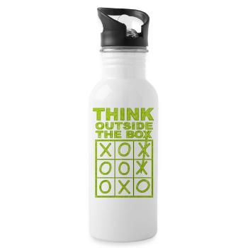 Think outside the box - Water bottle with straw - white - Right