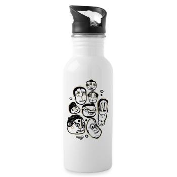 Do you like coffee?! - Trinkflasche mit integriertem Trinkhalm - Weiß - Rechts