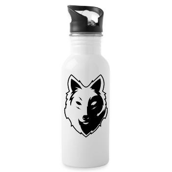wolf - Trinkflasche mit integriertem Trinkhalm - Weiß - Rechts